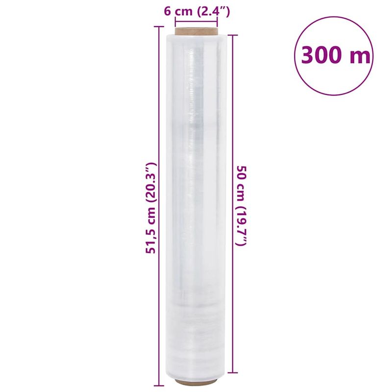 Carti si Birotica - Birotica - Articole ambalare - Film extensibil 2 buc Transparent 20 μm 50 cm x 300 m - Infinity.ro