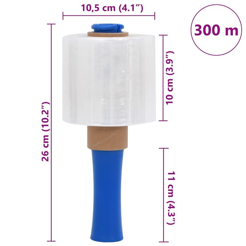 Carti si Birotica - Birotica - Articole ambalare - Filme extensibile 10 buc Transparente 23 µm 10 cm x 300 m - Infinity.ro