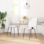 Casa si Gradina - Mobilier - Scaune si fotolii - Scaune - Scaune de bucatarie, 2 buc., alb, piele ecologica - Infinity.ro