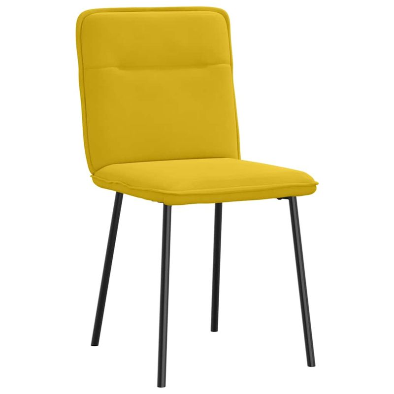 Casa si Gradina - Mobilier - Scaune si fotolii - Scaune - Scaune de bucatarie, 2 buc., galben, catifea - Infinity.ro