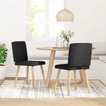 Casa si Gradina - Mobilier - Scaune si fotolii - Scaune - Scaune de bucatarie, 2 buc. negru, textil - Infinity.ro