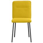 Casa si Gradina - Mobilier - Scaune si fotolii - Scaune - Scaune de bucatarie, 2 buc., galben, catifea - Infinity.ro