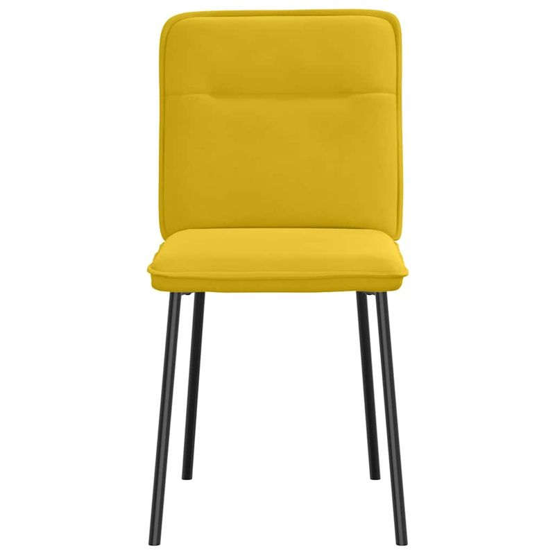 Casa si Gradina - Mobilier - Scaune si fotolii - Scaune - Scaune de bucatarie, 2 buc., galben, catifea - Infinity.ro