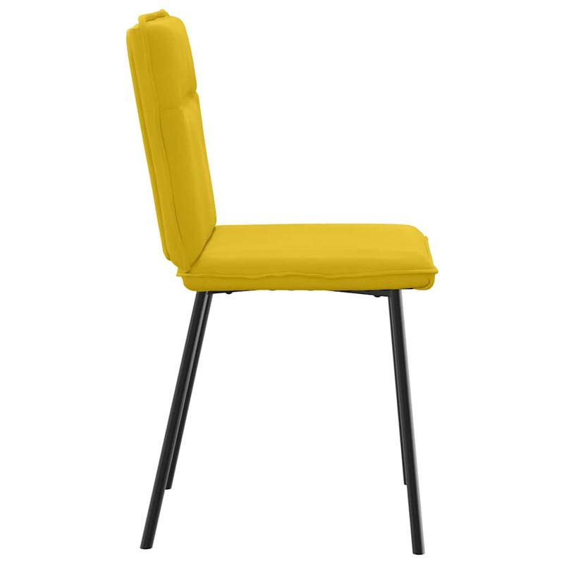 Casa si Gradina - Mobilier - Scaune si fotolii - Scaune - Scaune de bucatarie, 2 buc., galben, catifea - Infinity.ro