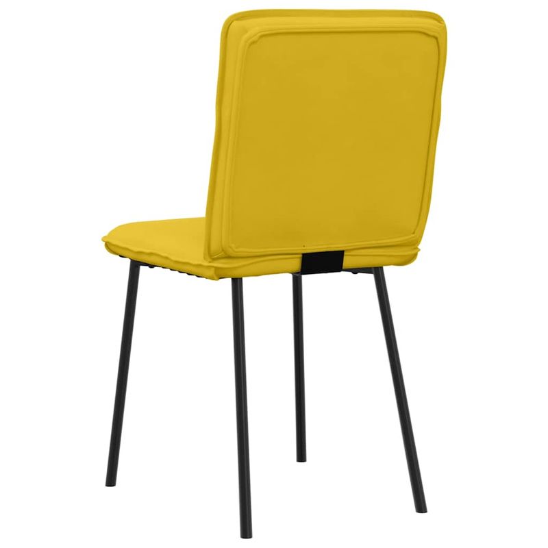 Casa si Gradina - Mobilier - Scaune si fotolii - Scaune - Scaune de bucatarie, 2 buc., galben, catifea - Infinity.ro