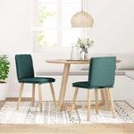 Casa si Gradina - Mobilier - Scaune si fotolii - Scaune - Scaune de bucatarie, 2 buc., verde inchis, material textil - Infinity.ro