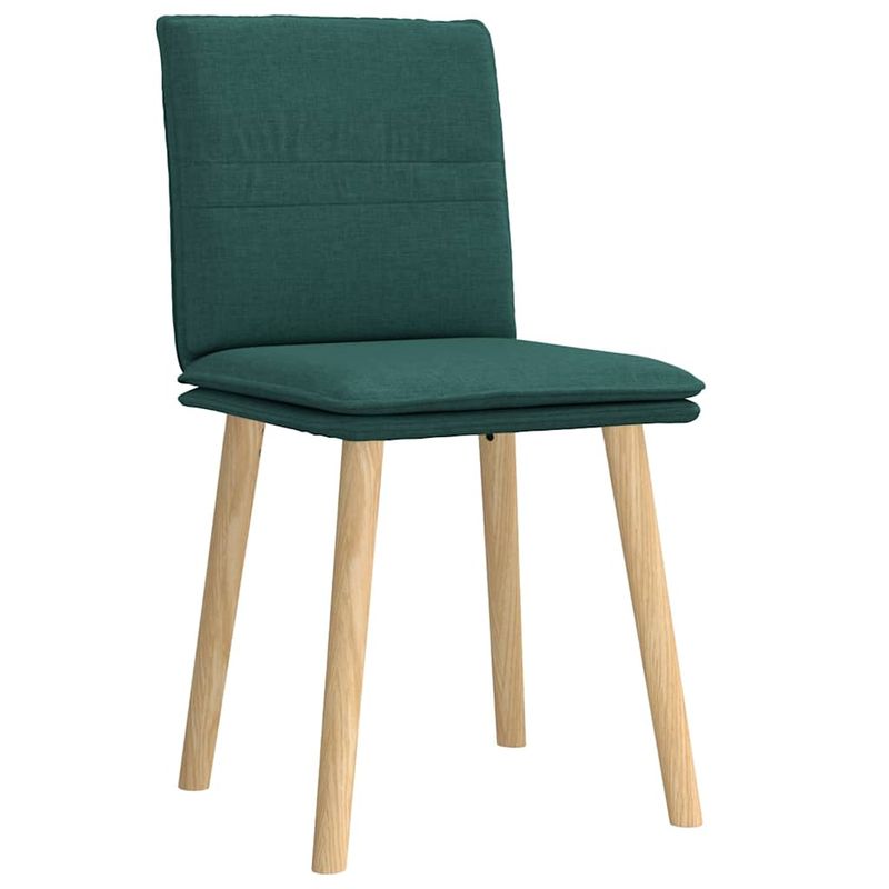 Casa si Gradina - Mobilier - Scaune si fotolii - Scaune - Scaune de bucatarie, 2 buc., verde inchis, material textil - Infinity.ro