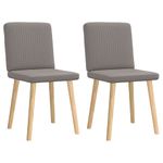 Casa si Gradina - Mobilier - Scaune si fotolii - Scaune - Scaune de bucatarie, 2 buc., gri taupe, material textil - Infinity.ro