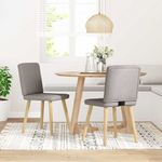 Casa si Gradina - Mobilier - Scaune si fotolii - Scaune - Scaune de bucatarie, 2 buc., gri taupe, material textil - Infinity.ro