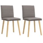 Casa si Gradina - Mobilier - Scaune si fotolii - Scaune - Scaune de bucatarie, 2 buc., gri taupe, material textil - Infinity.ro