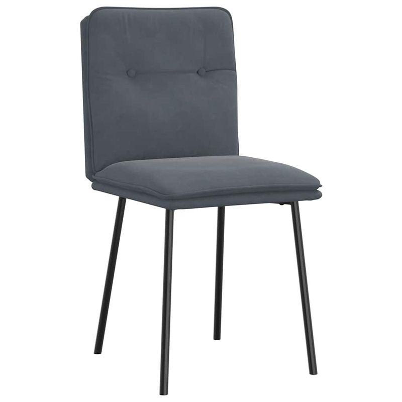 Casa si Gradina - Mobilier - Scaune si fotolii - Scaune - Scaune de bucatarie, 2 buc., gri inchis, catifea - Infinity.ro