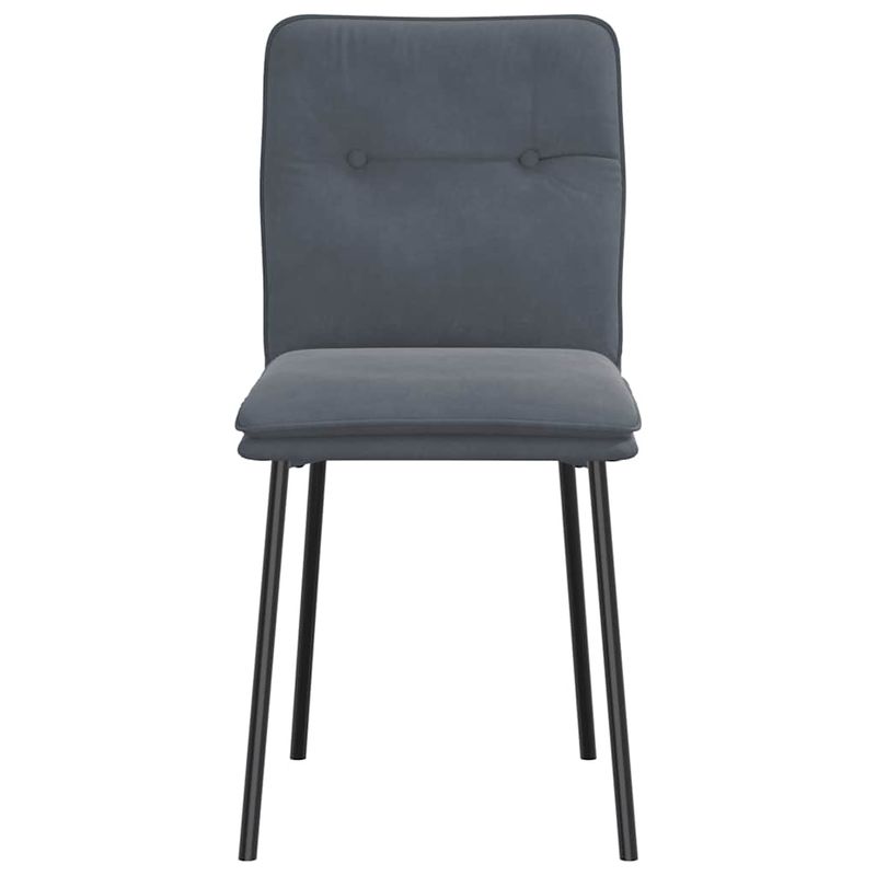 Casa si Gradina - Mobilier - Scaune si fotolii - Scaune - Scaune de bucatarie, 2 buc., gri inchis, catifea - Infinity.ro