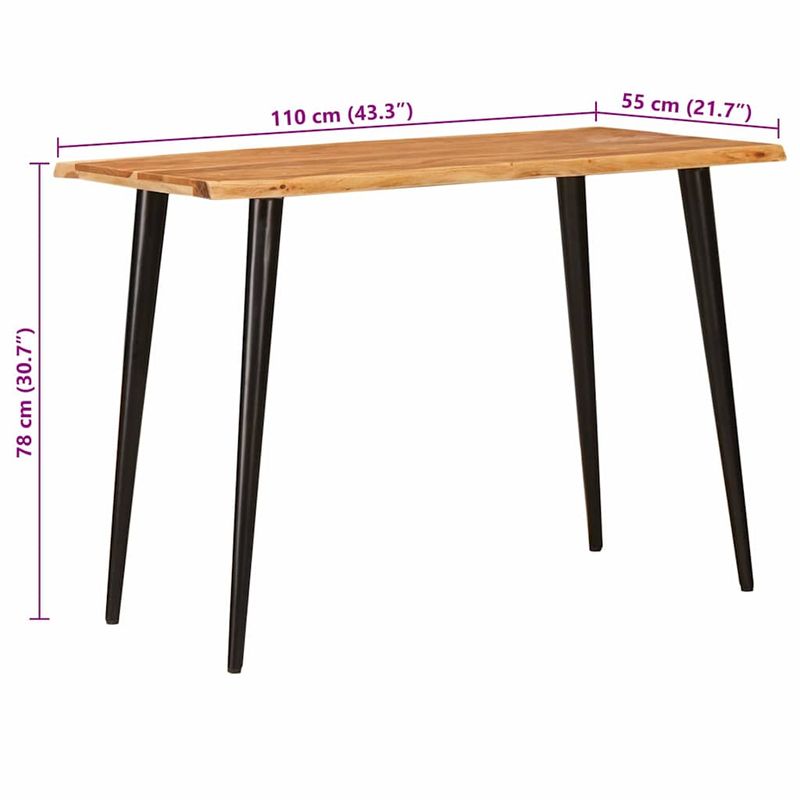 Casa si Gradina - Mobilier - Mese si birouri - Mese bucatarie si dining - Mese de sufragerie Maro si negru 110 x 55 x 75 cm - Infinity.ro