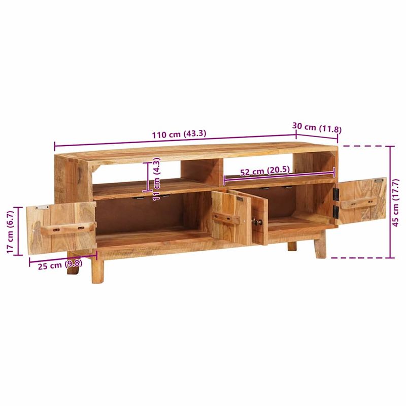 Casa si Gradina - Mobilier - Comode si corpuri - Comode - Dulapuri de depozitare cu depozitare Maro 110 x 30 x 45 cm - Infinity.ro