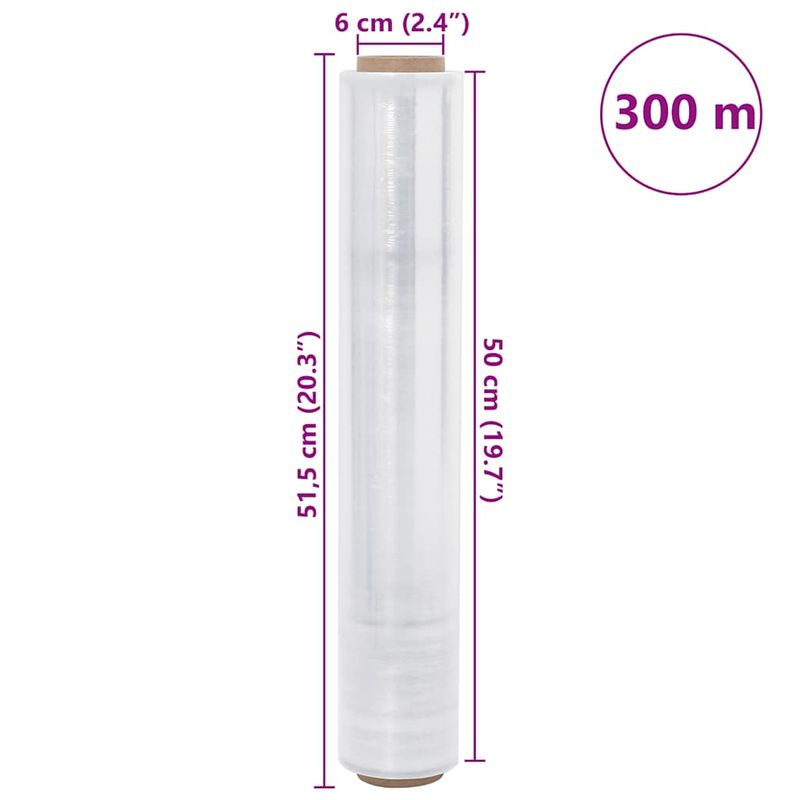 Carti si Birotica - Birotica - Articole ambalare - Film extensibil 6 buc Transparent 20 μm 50 cm x 300 m - Infinity.ro