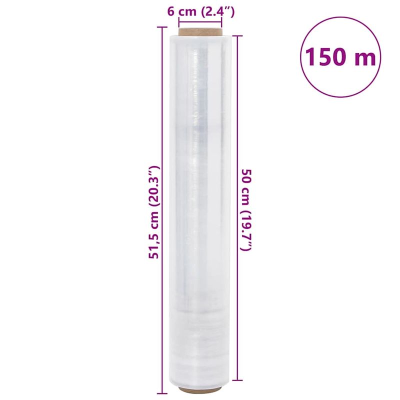 Carti si Birotica - Birotica - Articole ambalare - Film extensibil 6 buc Transparent 30 μm 50 cm x 150 m - Infinity.ro