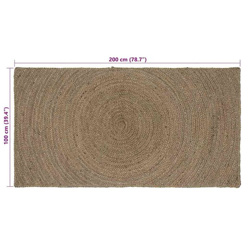 Casa si Gradina - Textile si covoare - Covoare - Covoare casa - Covor Gri 100 x 200 cm Iuta - Infinity.ro
