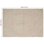 Casa si Gradina - Textile si covoare - Covoare - Covoare casa - Covor Natural si Alb 200 x 290 cm Iuta - Infinity.ro