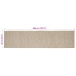 Casa si Gradina - Textile si covoare - Covoare - Covoare casa - Covor Natural si Alb 60 x 400 cm Iuta - Infinity.ro