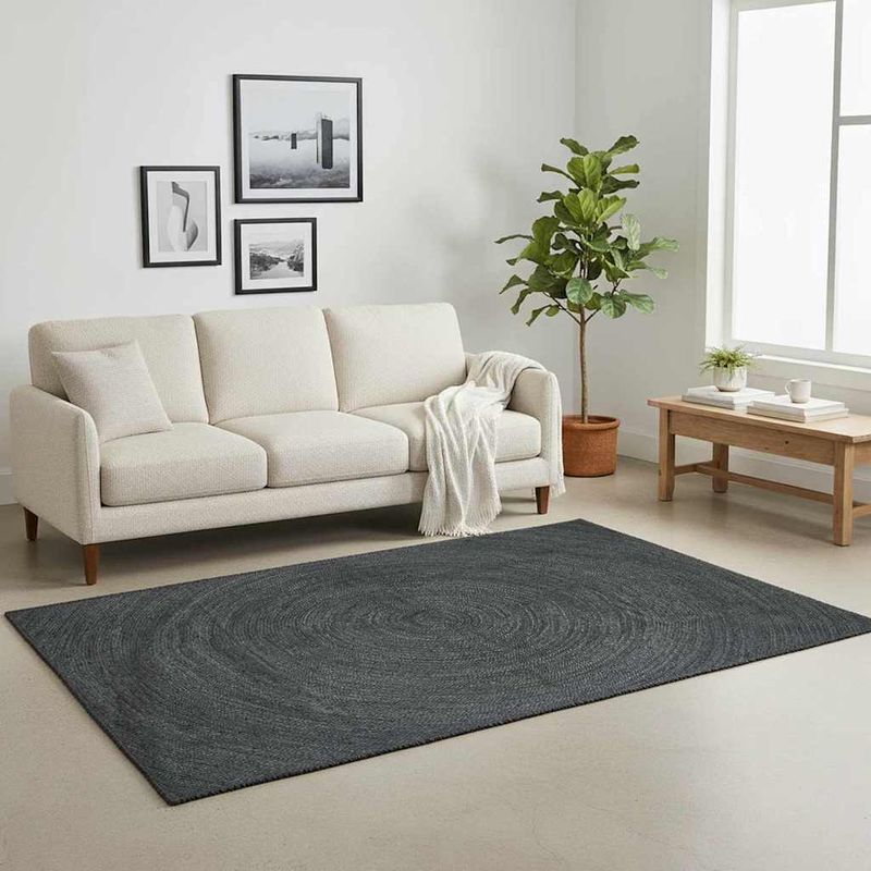 Casa si Gradina - Textile si covoare - Covoare - Covoare casa - Covor Gri inchis 200 x 290 cm Iuta - Infinity.ro