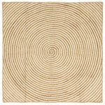 Casa si Gradina - Textile si covoare - Covoare - Covoare casa - Covor Natural si Alb 120 x 120 cm Iuta - Infinity.ro