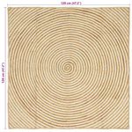 Casa si Gradina - Textile si covoare - Covoare - Covoare casa - Covor Natural si Alb 120 x 120 cm Iuta - Infinity.ro