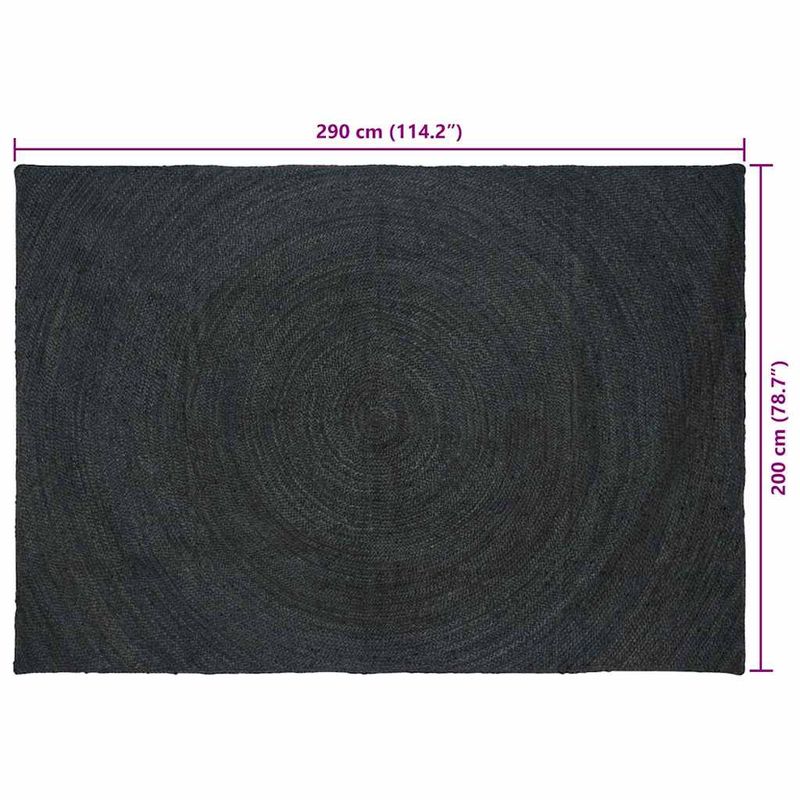 Casa si Gradina - Textile si covoare - Covoare - Covoare casa - Covor Gri inchis 200 x 290 cm Iuta - Infinity.ro