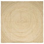 Casa si Gradina - Textile si covoare - Covoare - Covoare casa - Covor Natural si Alb 240 x 240 cm Iuta - Infinity.ro