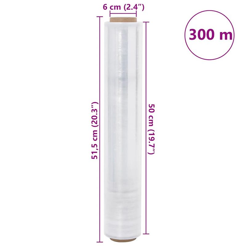 Carti si Birotica - Birotica - Articole ambalare - Film extensibil 6 buc Transparent 30 μm 50 cm x 300 m - Infinity.ro