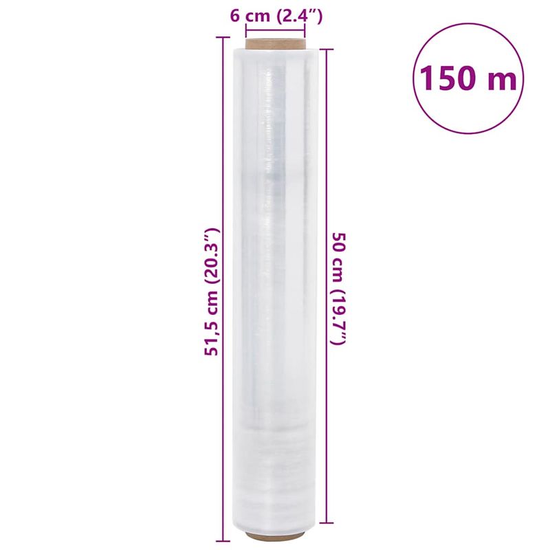 Carti si Birotica - Birotica - Articole ambalare - Film extensibil 2 buc Transparent 23 μm 50 cm x 150 m - Infinity.ro