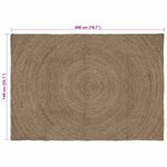 Casa si Gradina - Textile si covoare - Covoare - Covoare casa - Covor Gri 140 x 200 cm Iuta - Infinity.ro