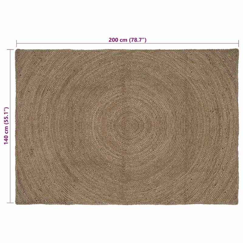 Casa si Gradina - Textile si covoare - Covoare - Covoare casa - Covor Gri 140 x 200 cm Iuta - Infinity.ro