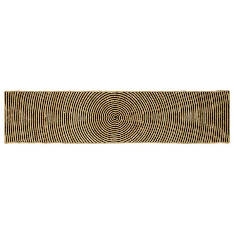 Casa si Gradina - Textile si covoare - Covoare - Covoare casa - Covor Natural si Negru 60 x 250 cm Iuta - Infinity.ro