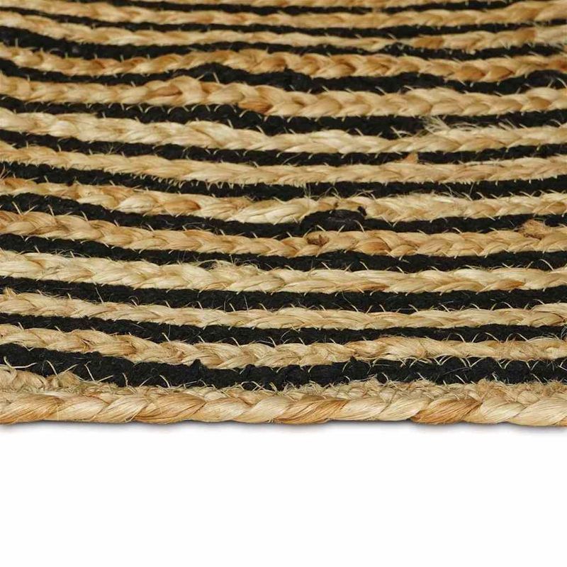 Casa si Gradina - Textile si covoare - Covoare - Covoare casa - Covor Natural si Negru 60 x 250 cm Iuta - Infinity.ro