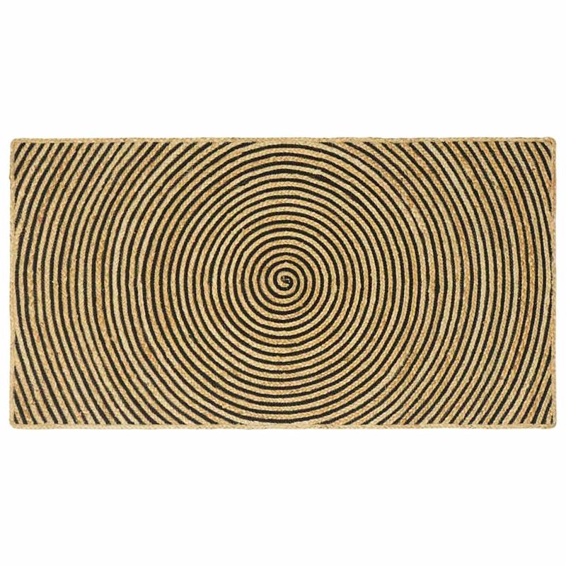 Casa si Gradina - Textile si covoare - Covoare - Covoare casa - Covor Natural si Negru 100 x 200 cm Iuta - Infinity.ro