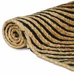 Casa si Gradina - Textile si covoare - Covoare - Covoare casa - Covor Natural si Negru 100 x 200 cm Iuta - Infinity.ro