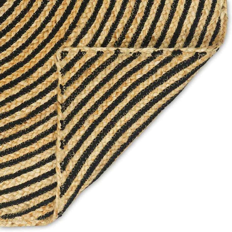 Casa si Gradina - Textile si covoare - Covoare - Covoare casa - Covor Natural si Negru 100 x 200 cm Iuta - Infinity.ro