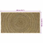 Casa si Gradina - Textile si covoare - Covoare - Covoare casa - Covor Natural si Negru 100 x 200 cm Iuta - Infinity.ro