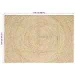 Casa si Gradina - Textile si covoare - Covoare - Covoare casa - Covor Natural si Alb 120 x 170 cm Iuta - Infinity.ro