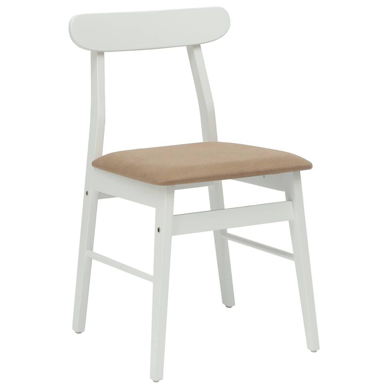 Casa si Gradina - Mobilier - Scaune si fotolii - Scaune - Scaun de sufragerie 2 pcs Alb si maro Lemn Solid de Cauciuc - Infinity.ro