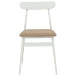 Casa si Gradina - Mobilier - Scaune si fotolii - Scaune - Scaun de sufragerie 2 pcs Alb si maro Lemn Solid de Cauciuc - Infinity.ro