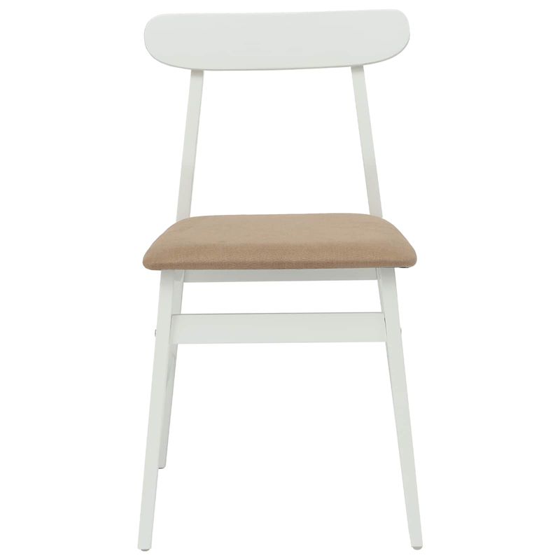 Casa si Gradina - Mobilier - Scaune si fotolii - Scaune - Scaun de sufragerie 2 pcs Alb si maro Lemn Solid de Cauciuc - Infinity.ro