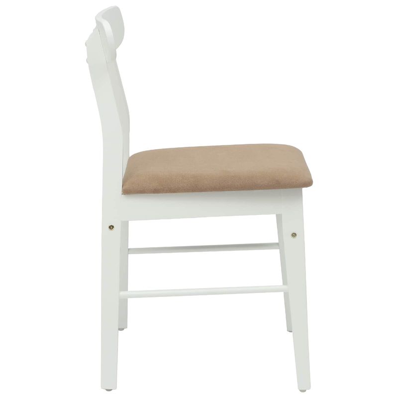 Casa si Gradina - Mobilier - Scaune si fotolii - Scaune - Scaun de sufragerie 2 pcs Alb si maro Lemn Solid de Cauciuc - Infinity.ro