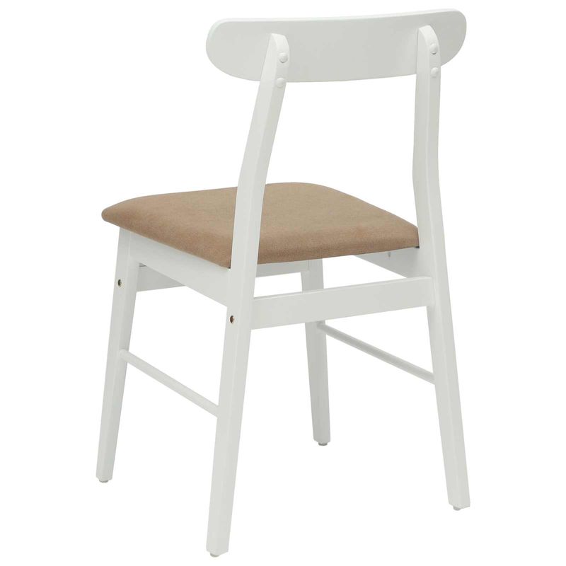 Casa si Gradina - Mobilier - Scaune si fotolii - Scaune - Scaun de sufragerie 2 pcs Alb si maro Lemn Solid de Cauciuc - Infinity.ro