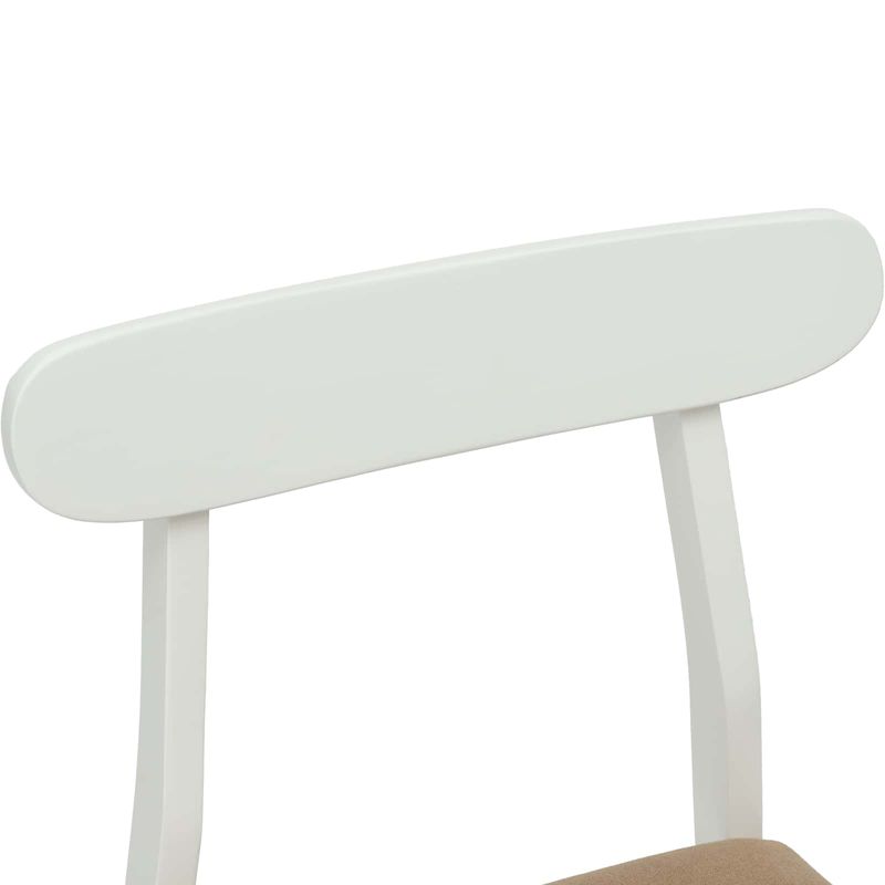 Casa si Gradina - Mobilier - Scaune si fotolii - Scaune - Scaun de sufragerie 2 pcs Alb si maro Lemn Solid de Cauciuc - Infinity.ro