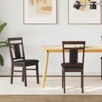 Casa si Gradina - Mobilier - Scaune si fotolii - Scaune - Scaun de sufragerie 2 pcs Maro deschis si negru - Infinity.ro