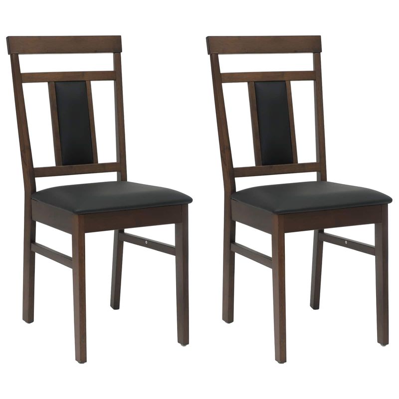 Casa si Gradina - Mobilier - Scaune si fotolii - Scaune - Scaun de sufragerie 2 pcs Maro deschis si negru - Infinity.ro