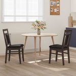 Casa si Gradina - Mobilier - Scaune si fotolii - Scaune - Scaun de sufragerie 2 pcs Maro deschis si negru - Infinity.ro
