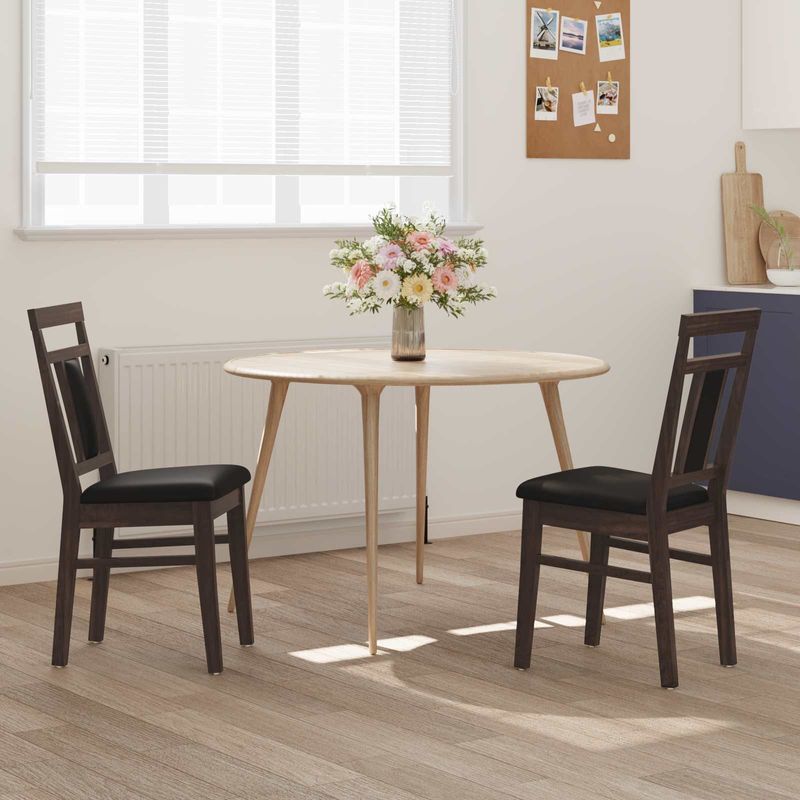 Casa si Gradina - Mobilier - Scaune si fotolii - Scaune - Scaun de sufragerie 2 pcs Maro deschis si negru - Infinity.ro