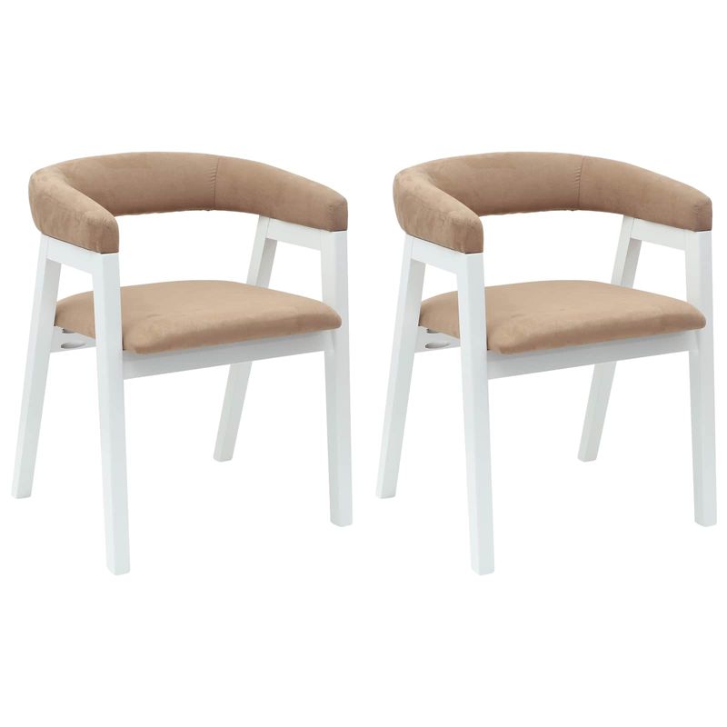 Casa si Gradina - Mobilier - Scaune si fotolii - Scaune - Scaune de dining 2 pcs Alb 54 x 57 x 73 cm - Infinity.ro
